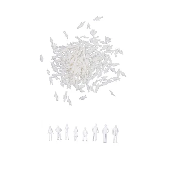 

200Pcs Model Person :100PCS 1: 75 Scaled Models Train Building People for Layout & 100Pcs Scale 1:200 White Assorted Style