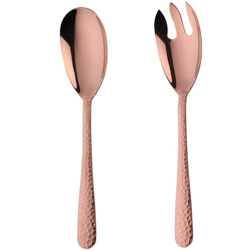 

Big Salad Serving Spoon Fork Set Mix Spoons Hot Pot Porridge Tool Public Restaurant Serving Kitchenware Using Buffet Utensil