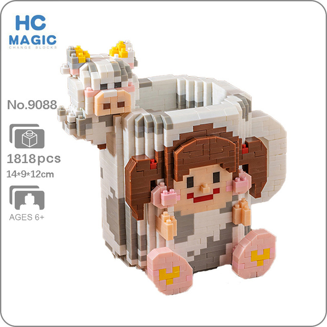 Drink Bubble Milk Tea Beer Juice Cup Mug Animal Pen Container 3D Mini Diamond Blocks Bricks Building ToyChildren no Box