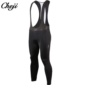 

CHEJI Men's Cycling Bib Pants MTB Road Bike Gel Pad Breathable Quick Dry High Elastic Black Bicycle Long Trousers