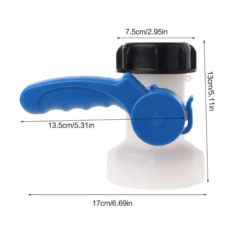 

Drop Shipping IBC Tote Tank Butterfly Valve Drain Adapter 2.95" Coarse Thread