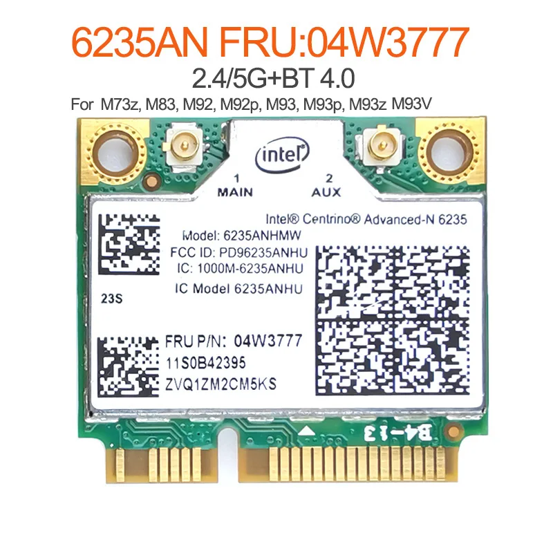 6235AN для Intel Centrino Advanced-N 6235 bluetooth-совместимая 4 0 Беспроводная карта Lenovo M73z M83 M92 M92p M93