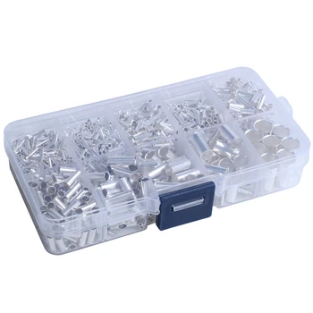 

1755Pcs Copper Tube Bare Crimping Terminal Electrical Bare Wire End Terminal Cable Sleeve EN0508 - 25-16 Kit 22-4AWG