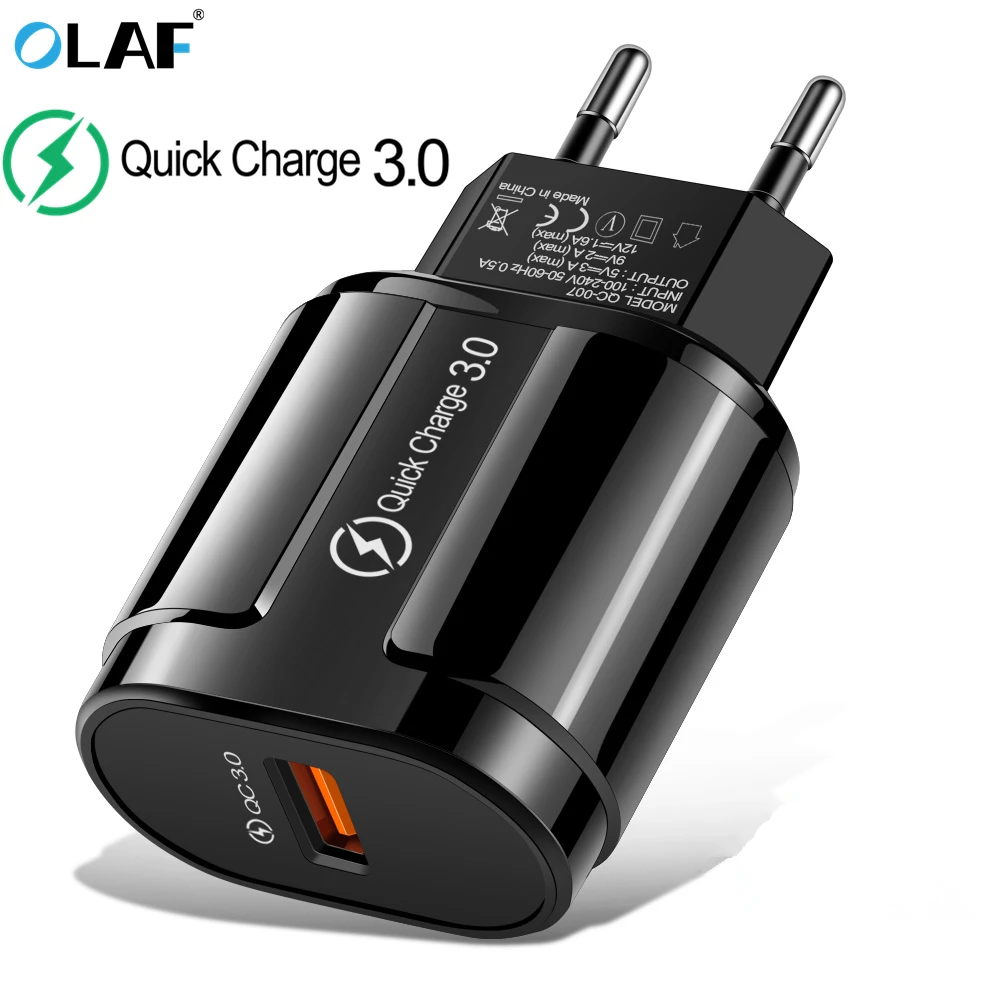 

OLAF Quick Charge QC3.0 USB US EU Fast Charger Universal mobile phone charger Wall USB Charger Adapter for iPhone Samsung Xiaomi