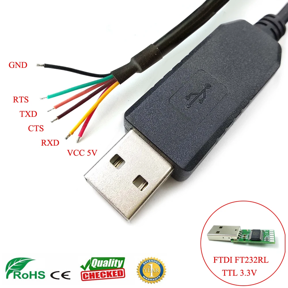 Кабель адаптер ttl 232r 3v3 we ftdi ft232r usb uart 5 В/3 3 В|adapter cable|cable 5vfor cable |