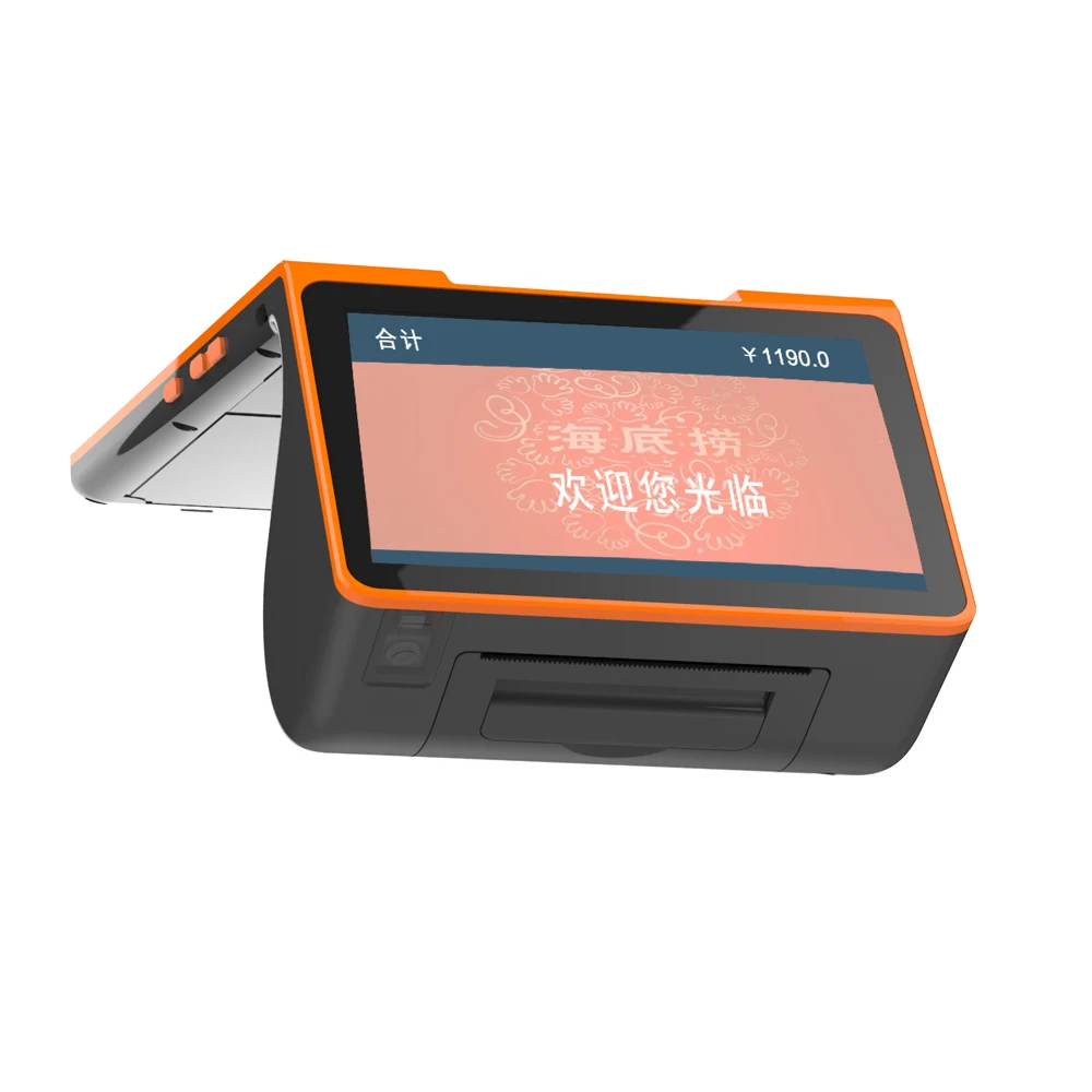 3g двойной экран все в одном оплата Android POS терминал с Bluetooth/NFC/термопринтер