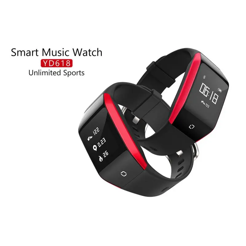 

YD 618 Smart Wristband IP68 Waterproof Music Player Heart Rate Sleeping Monitor Watch Bracelet