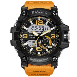 SMAEL мужские военные часы 50 м водонепроницаемые наручные часы светодиодный кварцевые мужские часы relogios masculino 1617 цифровые спортивные часы