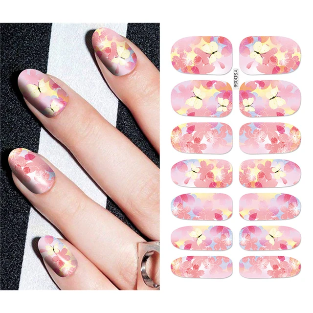 Nail Stickers For Nails Sliders 3D Color Water Transfer Nail Sticker Creativity Decoration Art Necklace Pattern Dreamcatcher YSD056