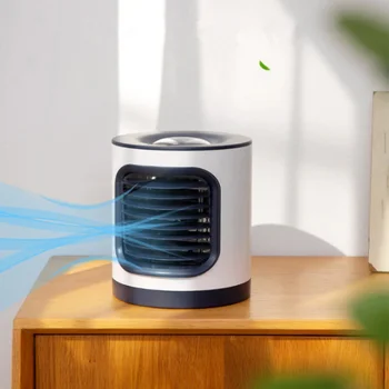 

2020 New Anion Air Conditioning Fan Home purify Silent Office Desktop 4000mAh Rechargeable Projection Night Light Cooler Fans