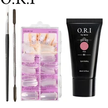 ORI 4 шт/комплект полигелевые наборы для дизайна ногтей желе прозрачный УФ-гель лак для наращивания ногтей полигель набор кистей для ногтей полигель набор