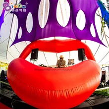 Изысканный, ручной работы, 1,2 метров, надувная форма губ, светодиодный свет для украшения/подвешивание, поддувная губка для демонстрации игрушек