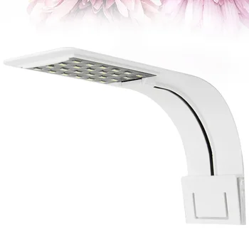 

Ultrathin LED Aquarium Clip-on Lamp Waterproof Decorative Lighting High Brightness Lamp with US Plug (White)