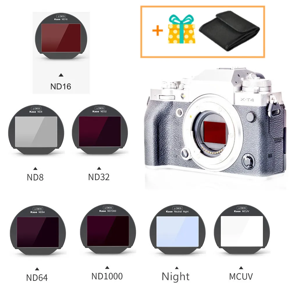 Clip-In Cmos Protector Uv Nd8 Nd16 Nd32 Nd64 Nd1000 Night Filtro A Densità Neutra Per Fujifilm Xt5 Xt4 Xt30 Xe4 Xh2S Xs20 Xs10
