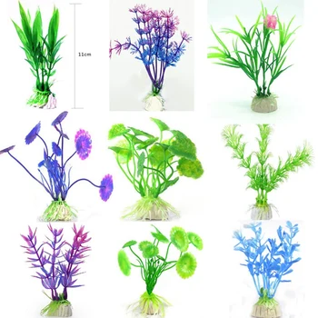 

10PCS Aquarium Decorative Plastic Aquatic Plastic Aquarium Color Mixing Random