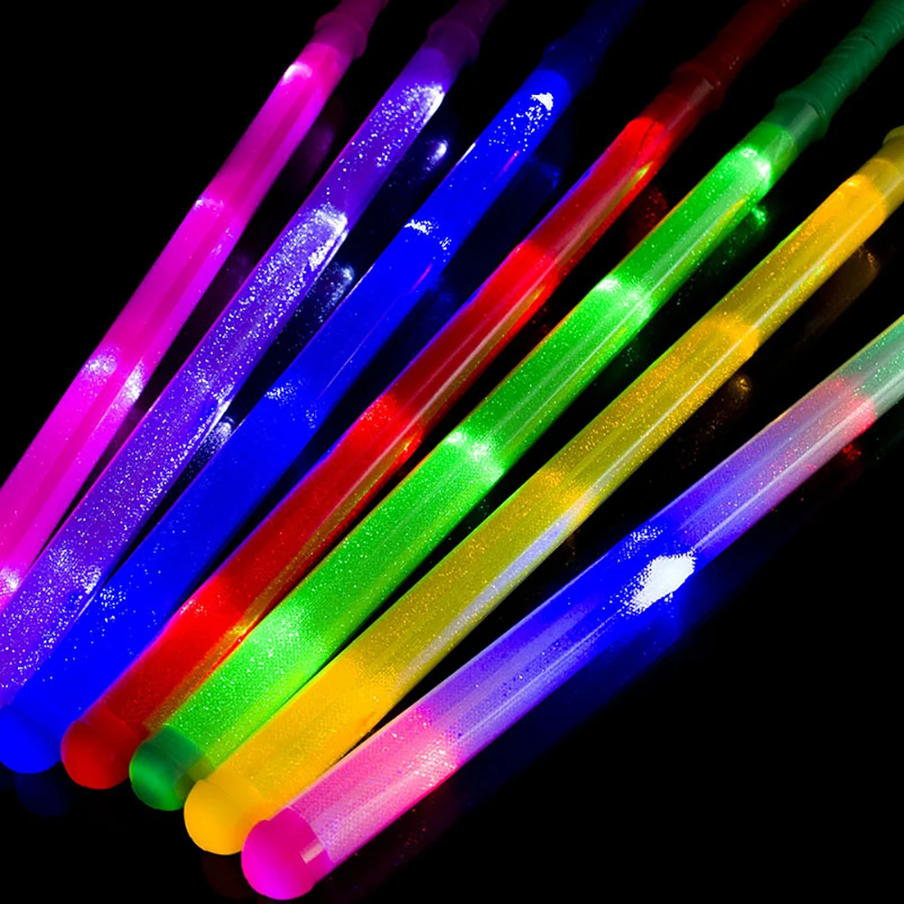 48cm Multicolor Light Up Blinking Rave Stick LED Flashing Strobe Concert Party Decorative Glowing Wand Rod Kids Gift