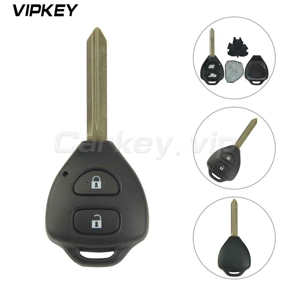 Remotekey car Key 2 Button 434mhz Toy47 with 4D70 Chip For Toyota Auris Corolla Verso Yaris 2009 2010 2011 2012 2013 remote key |