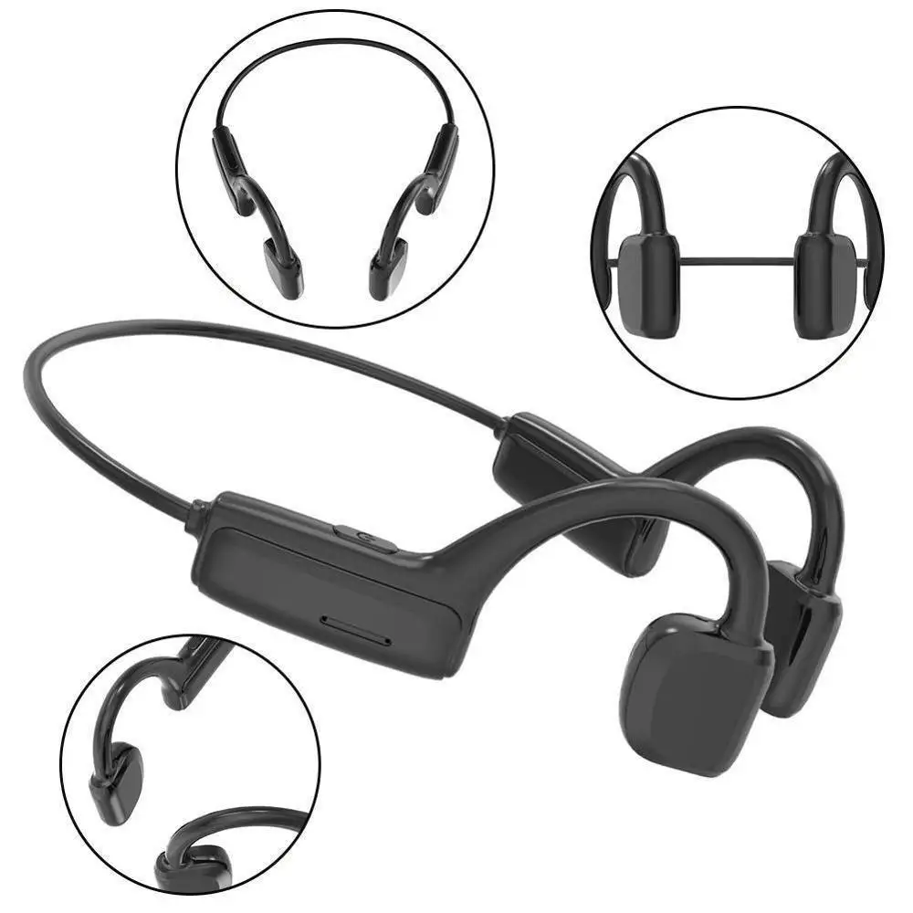 New G1 Wireless Bluetooth 5 0 Headphones Bone Conduction with Earphone Outdoor Headset Microphone Headsets Sport W0J4