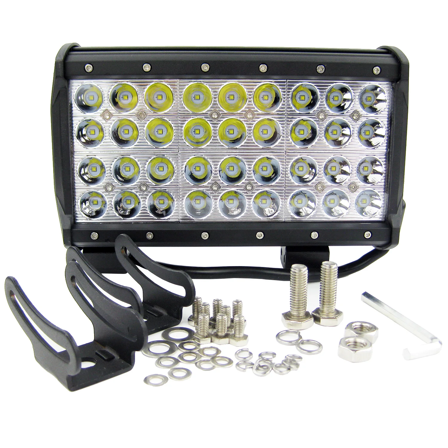 12/24V 108W LED Marine Light Bar Spot for Boat Offroad Truck SUV Spotlight 4 Row 10
