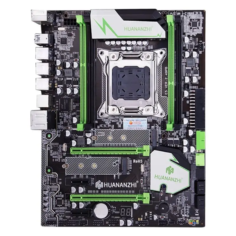 Материнская плата Huananzhi X79 LGA2011 ATX USB3.0 SATA3 PCI-E NVME M.2 SSD поддержка памяти REG ECC и процессор Xeon E5 материнская плата