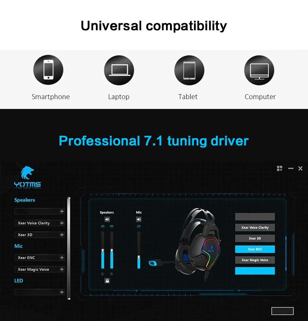 Headphone Gaming KOTION EACH YOTMS Y2 