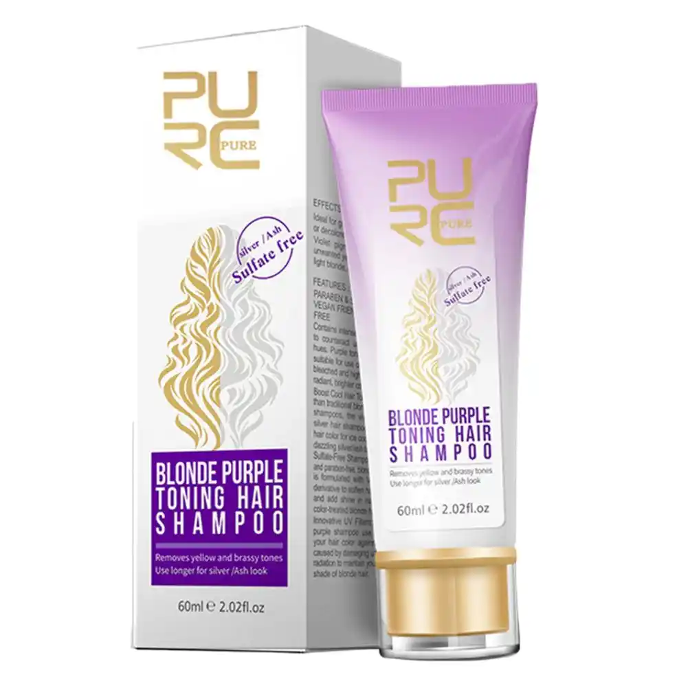 Purple Shampoo Blonde Hair Shampoo Removes Yellow And Brassy Tones