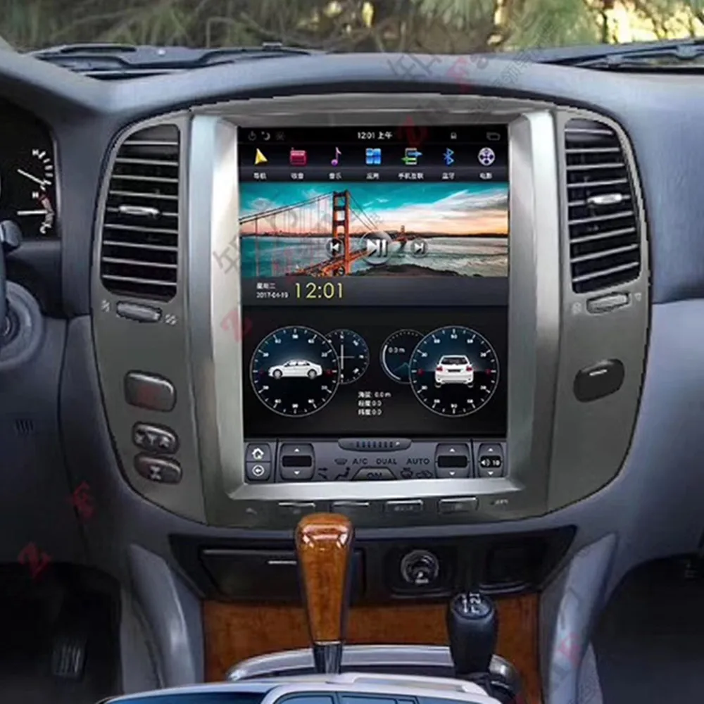 

Android 8.1 os 12.1 inch IPS vertical HD screen car gps multimedia radio navi For Lexus LX4702004-2005