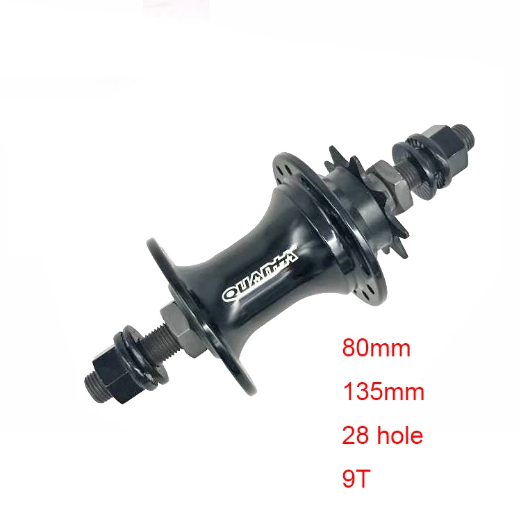 9T Hinten hub Single speed bike hub 80mm offene getriebe 28 löcher für