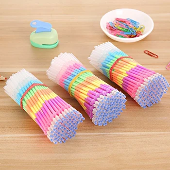 

10Pcs Colorful 6 in 1 Highlighter Gel Pens Refills Student Office Stationery