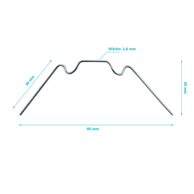 50Db Üvegházhatású Bilincsek Rozsdamentes Acél Üveg W Klipek 1,2 Mm Huzal W-Alakú Fém Kiegészítők - Image 3