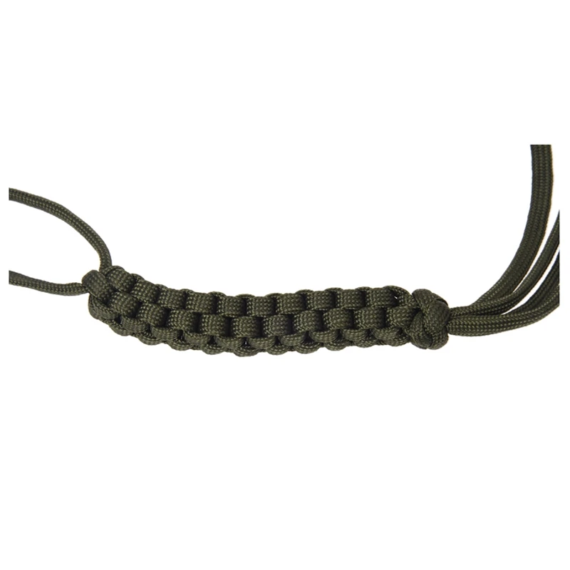 2Pcs Paracord Square Weave Knife/Ffashlights/Keys/Usb Drives Lanyard- Khaki& Army Green