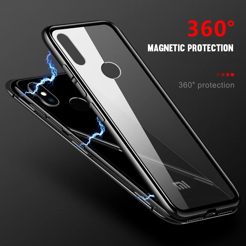 Металлический чехол для huawei P20 P30 mate 10 20 Pro Lite 20X Honor 8X Nova 5i 5 Pro Y9 Y7 Y6 Y5 P Smart стеклянная Магнитная откидная крышка