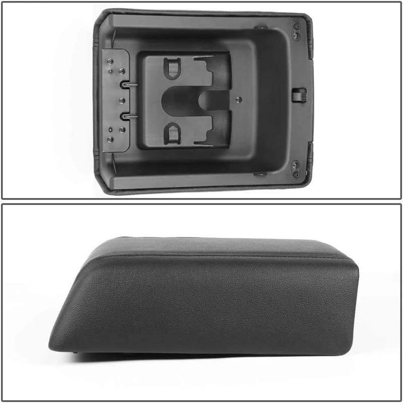 Black Center Console Armrest Lid Cover Kit w/Latch for F-150 Mark LT 04-08 GECS-004-BK 