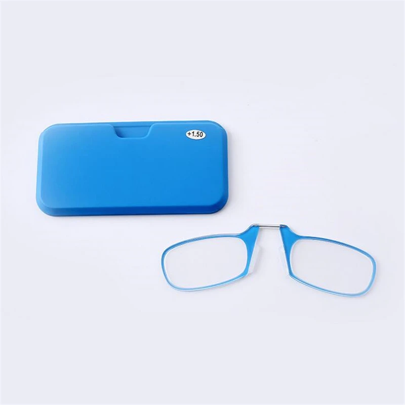 Мини зажим для носа тонкий Портативный очки для чтения с подставки для телефона чехол для очков мини-бумажник с отделением для оптики очки+ 1,0+ 1,5+ 2,0+ 2,5+ 3,0