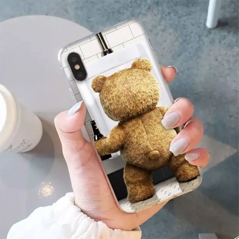 Funda de teléfono Ted Bear para iphone 13 11 12 pro XS MAX 8 7 6 6S Plus X 5S SE 2020 XR