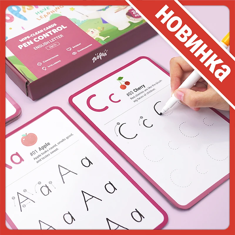 

Zoopaa English Learning Cards Alphabet For Lettering Calligraphy Handwriting Practice Book Learn To Write For Kid Toy From 5