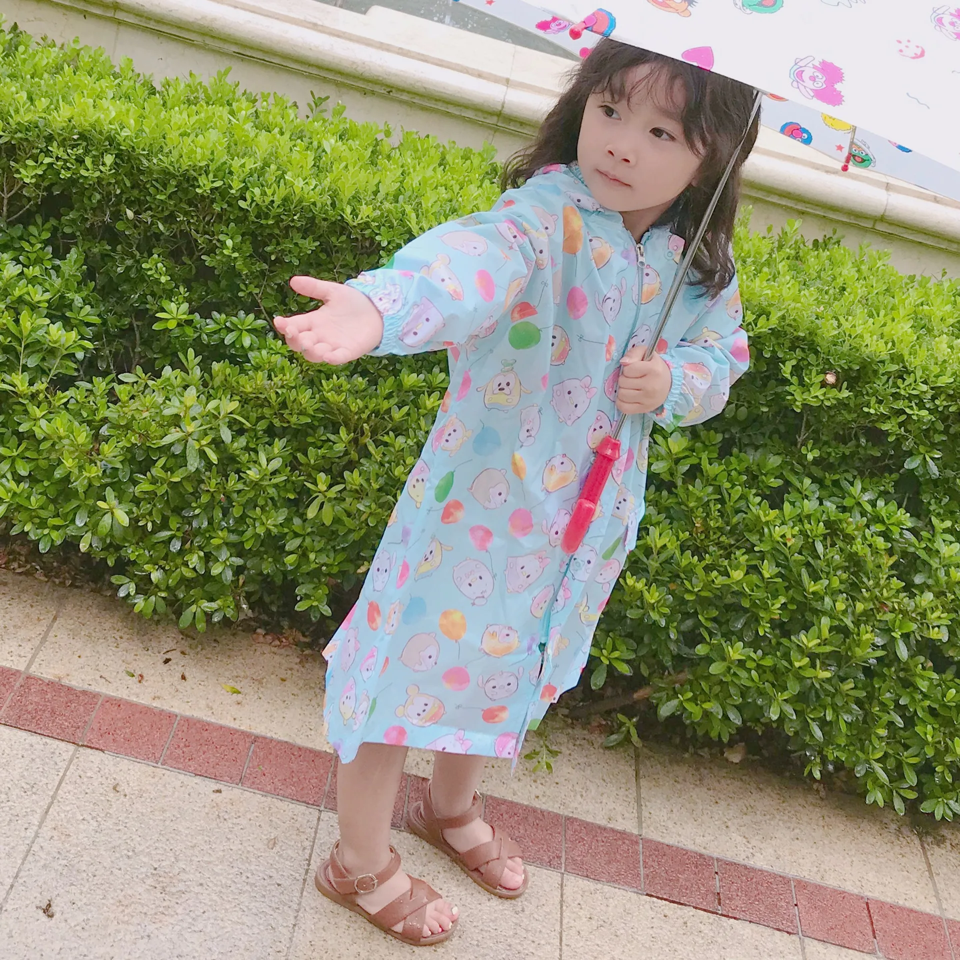 Cartoon Raincoat Students Raincoat Children Rainproof Rainwear Girls Poncho Kids Raincoat Rain Suit Rain Jacket