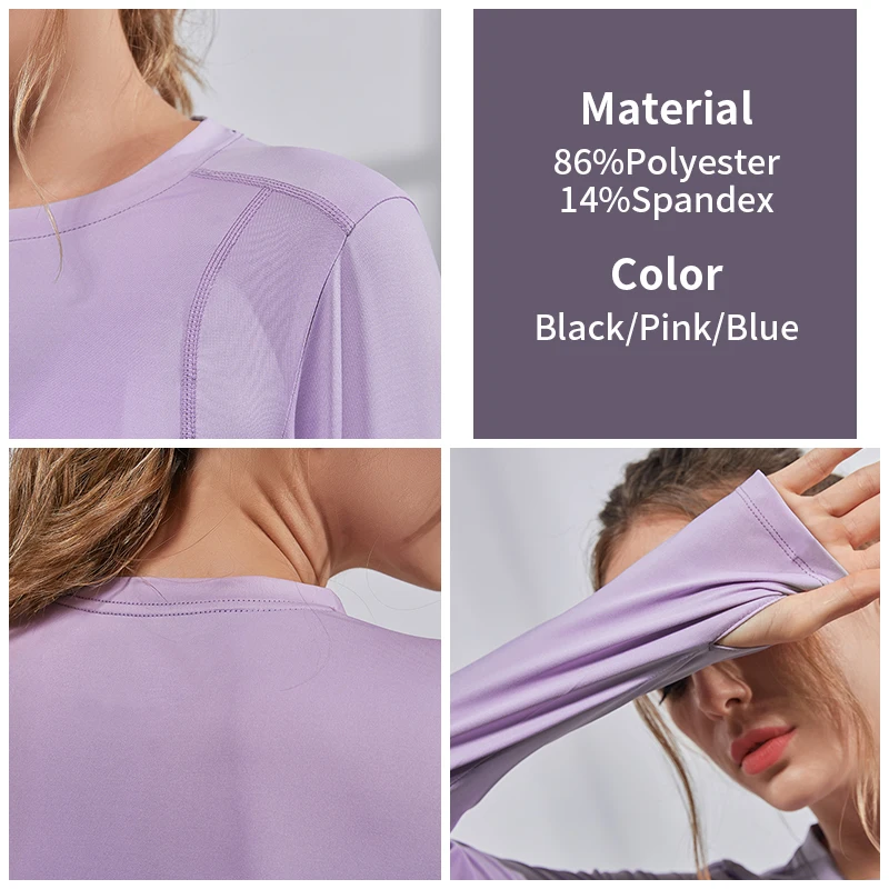 VANSYDICAL Модная рубашка для йоги женский короткий топ с длинным рукавом Одежда бега
