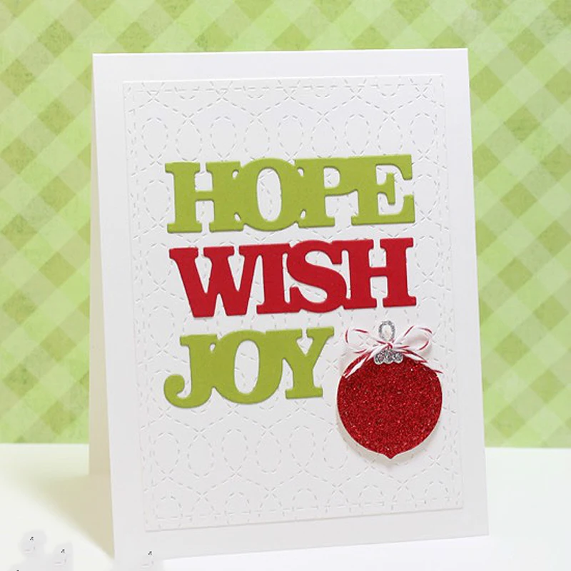 WISH HOPE JOY буквы металлические режущие штампы трафареты для DIY скрапбукинга фотоальбома бумажные карты декоративные ремесленные тиснения штампы