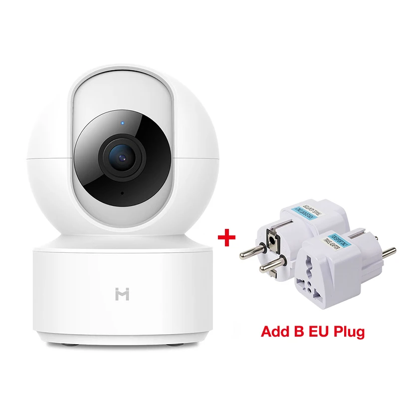With B EU Plug Обновленная Беспроводная ip-камера Xiao mi jia Chuang mi 1080P HD с углом обзора 360, CCTV, Wi-Fi, поворотная камера ночного видения, веб-камера для умного дома mi - Цветной: With B EU Plug