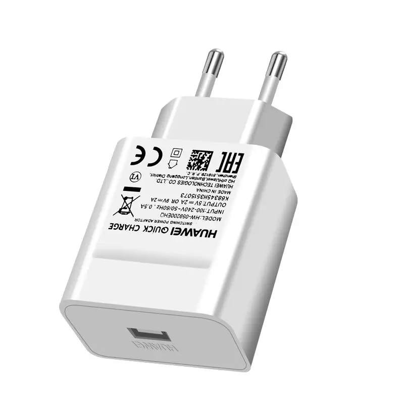 huawei QC 2,0 быстрое зарядное устройство 9V 2A USB 3,1 type-c кабель адаптер для быстрой зарядки для mate20lite p9plus honor v9 note8 nove3 2s - Тип штекера: Only EU Charger