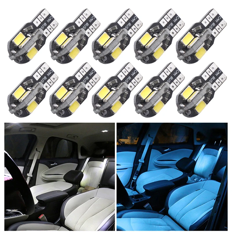 10 шт. автомобисветильник светодиодсветодиодный лампы T10 8SMD 5630 CAN шина без ошибок