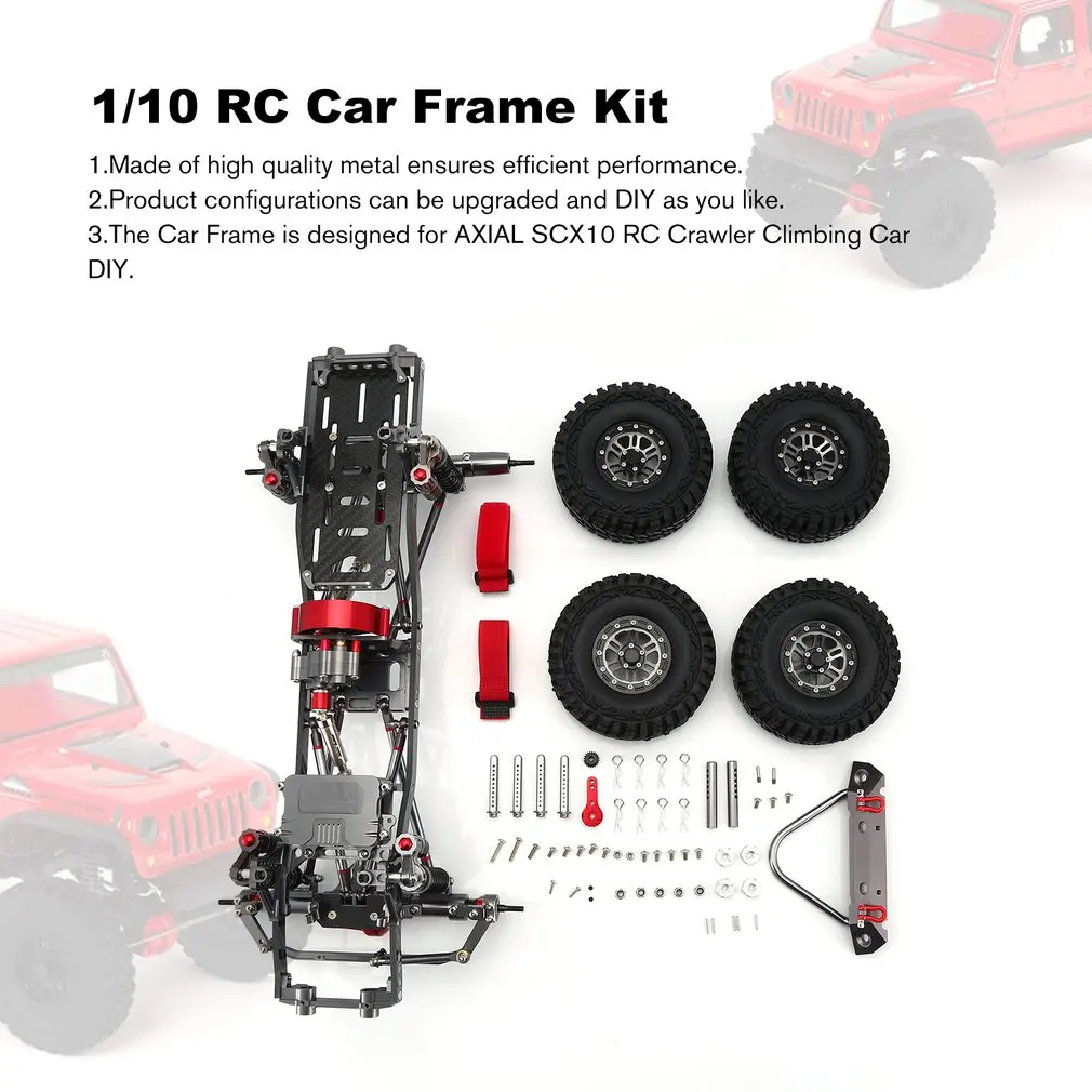 1/10 RC автомобильный комплект рамы из алюминиевого сплава с ЧПУ для SCX10 осевой RC Гусеничный альпинистский Автомобиль diy Запчасти и аксессуары