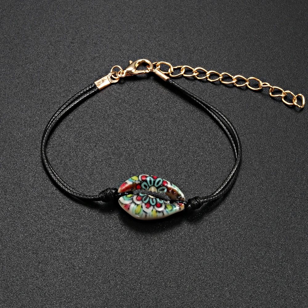 

New Fashion Cowrie Shell Bracelets Bohemian Rope Handmade Adjustable Delicate 1Pcs Charm Natural Sea Shell Bracelet Jewelry Gift