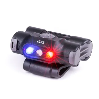 

AAA Battery Clip Headlamp Flashlight Cap Light Waterproof LED Light Blue/Red/White Triple Light Hiking Camping Headlight # UL12