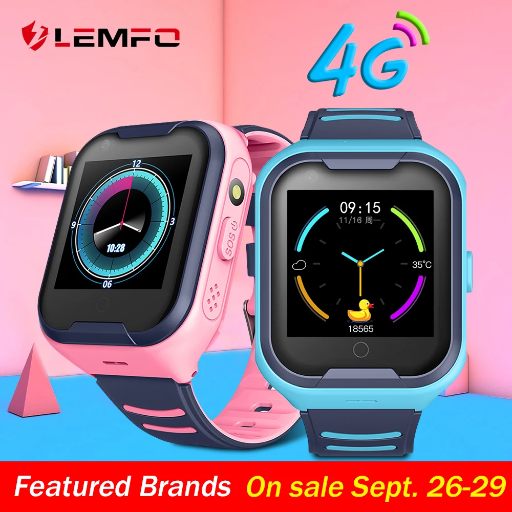 

LEMFO G4H 4G Kids Smart Watch GPS Wifi Ip67 Waterproof 650Mah Big Battery 1.4 Inch Display Camera Take Video Smartwatch Kids
