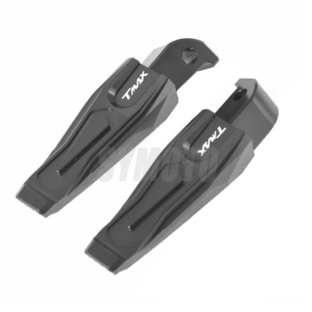 Мотоцикл с ЧПУ Алюминиевый задний Passanger Подножки для YAMAHA TMAX 500 530 T-MAX530 T-MAX500 XP500 XP530 2008 - Цвет: Черный