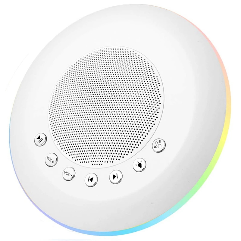 

White Noise Sound Machine For Kids Adult, Baby Rest Night Light, With Memory And Timer Function 20 Soothing Music, Battery Or US