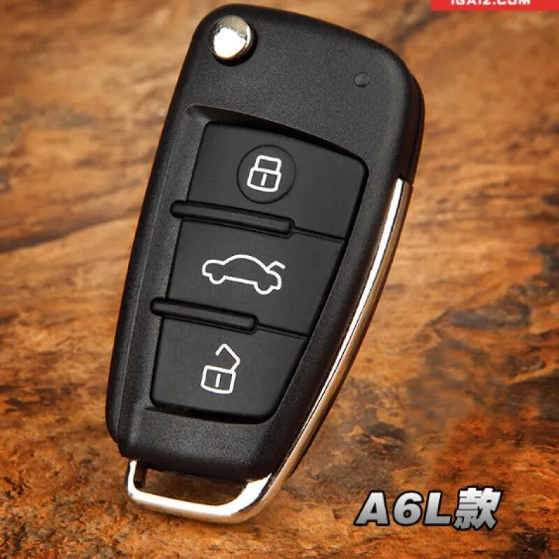 

Applicable Audi A6 Volkswagen B5 Black Charm-Iron Boss Remote Control Car Modification Fold-over Key Replacement Case