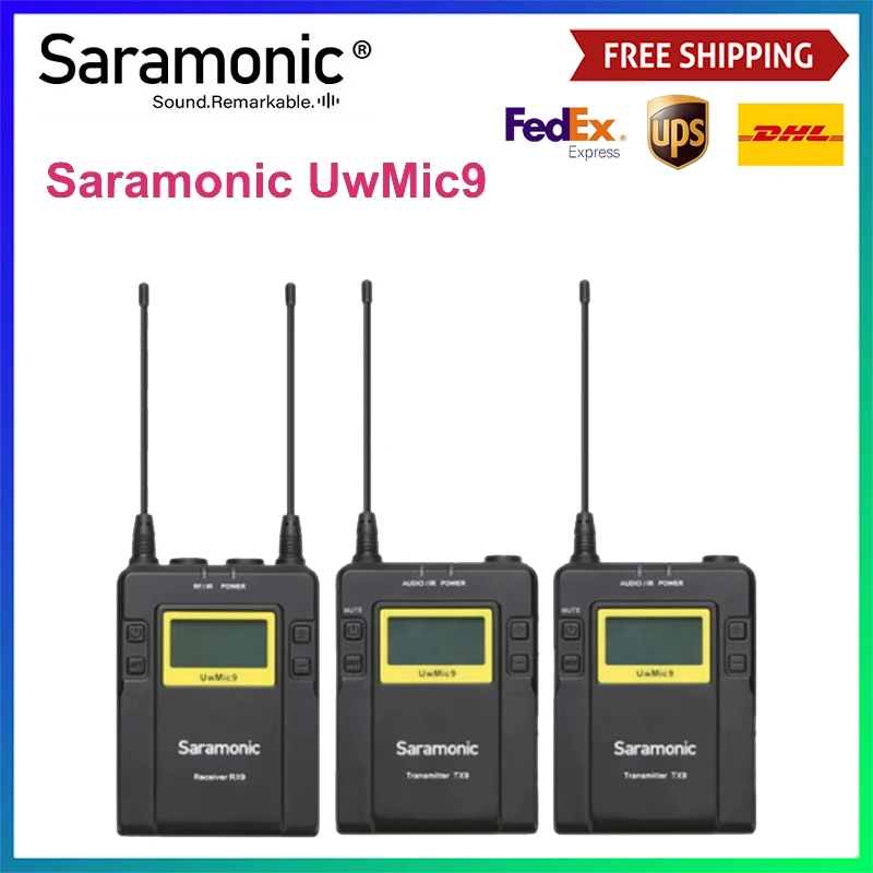 Беспроводной микрофон Saramonic UwMic9 петличный УВЧ для цифровой зеркальной камеры Canon